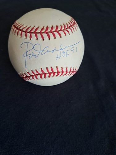 Rod Carew autographed OMLB Rawlings MLB cert HOF 91 INSCRIPTION