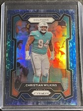 2023 Panini Prizm Christian Wilkins Navy Camo Prizm Parallel #13/25 Dolphins