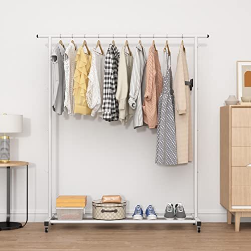Bekleidungsgestell Kleidergestell Standardstab einfach rollend Metall Bekleidungsgestell - Bild 5 von 7