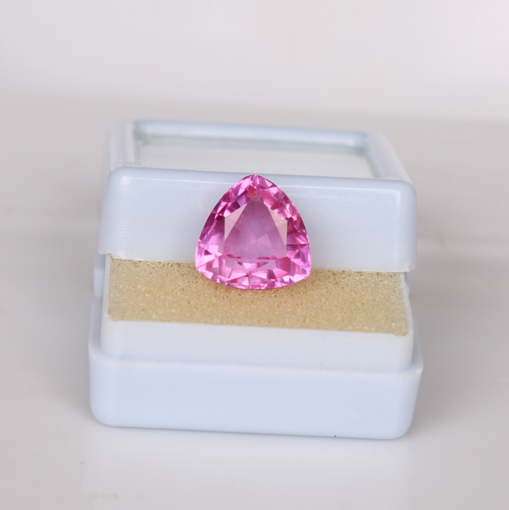 Natural Ceylon Pink Sapphire 6.30 Ct Trillion Cut Loose Certified Gemstone Wyprzedaż, niska cena