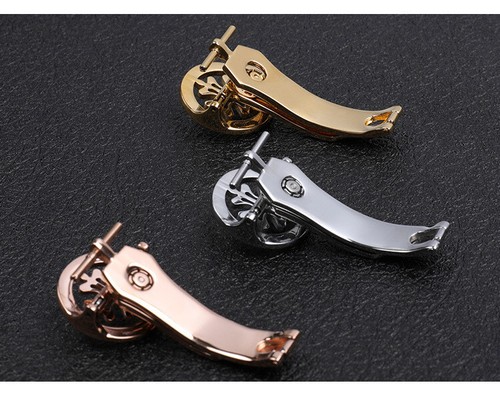 Edelstahlschließe Butterfly Buckle Faltschließe 16 18 mm passend für Patek Philippe - Bild 6 von 13