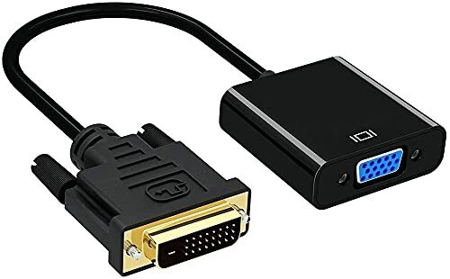 DVI-D to VGA Adapter Dual Link 24+1 Male to VGA Female Video Extension Cable ... - Picture 1 of 6