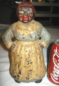 Antique Hubley Mammy Black Americana Aunt Jemima Cast Iron Art