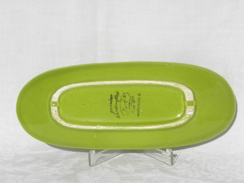 Vintage Stangl Summer-Green Maize-Ware Butter Dish Bottom Only, #5327 - Picture 3 of 3