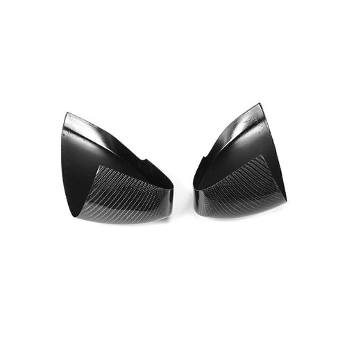 2PCS Carbon Fiber Mirror Cap Add On Black For Jaguar F Type 2013-2015 2016 - Picture 6 of 6