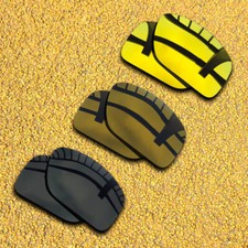 3 Sets Replacement Lenses for-Oakley Double Edge Polarized-Black Copper 24K Gold