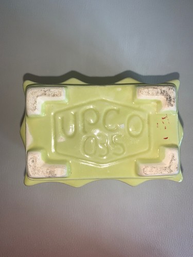 Ungemach Pottery Co ~ UPCO YelloW Wavy Rectangular Flower Planter - Picture 2 of 6