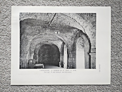 Gruft in der Kirche St Mary Le Bow, London - antiker Druck - 1929