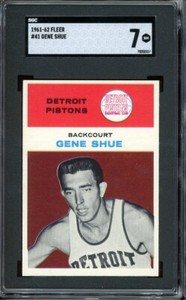 1961 Fleer Basketball #41 Gene Shue SGC 7
