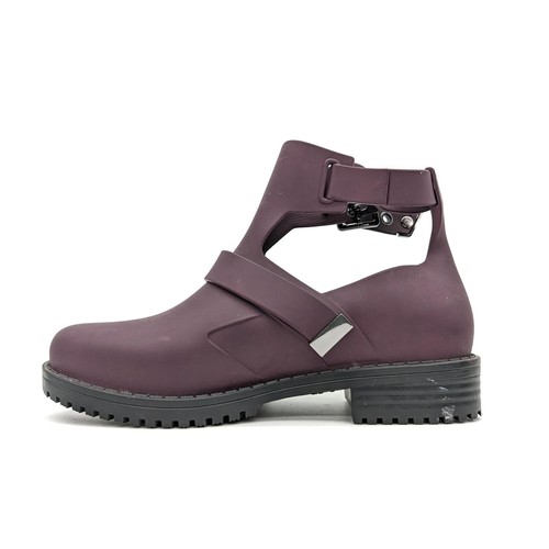 Melissa Purple Harness T Strap PVC Booties Women's 6 - Picture 4 of 10