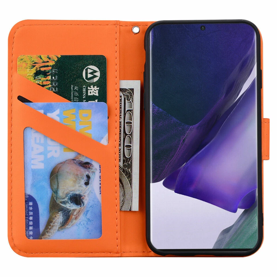 Cartoon Card Wallet Leather Flip Phone Case For Samsung Galaxy A20E A70 A82 A22 - Image 4 of 4