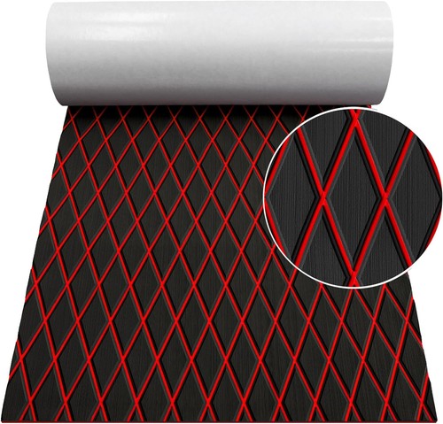 Black Red EVA Foam Boat Flooring Carpet Marine Teak Decking Sheet ▶ Rhombus Mat - Picture 16 of 18