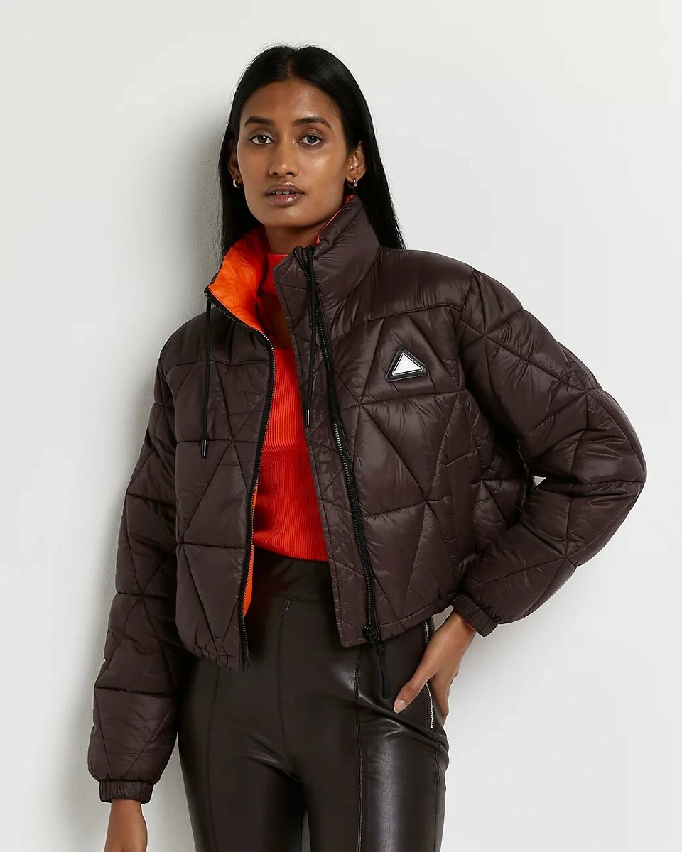 River island brown puffer Clearance