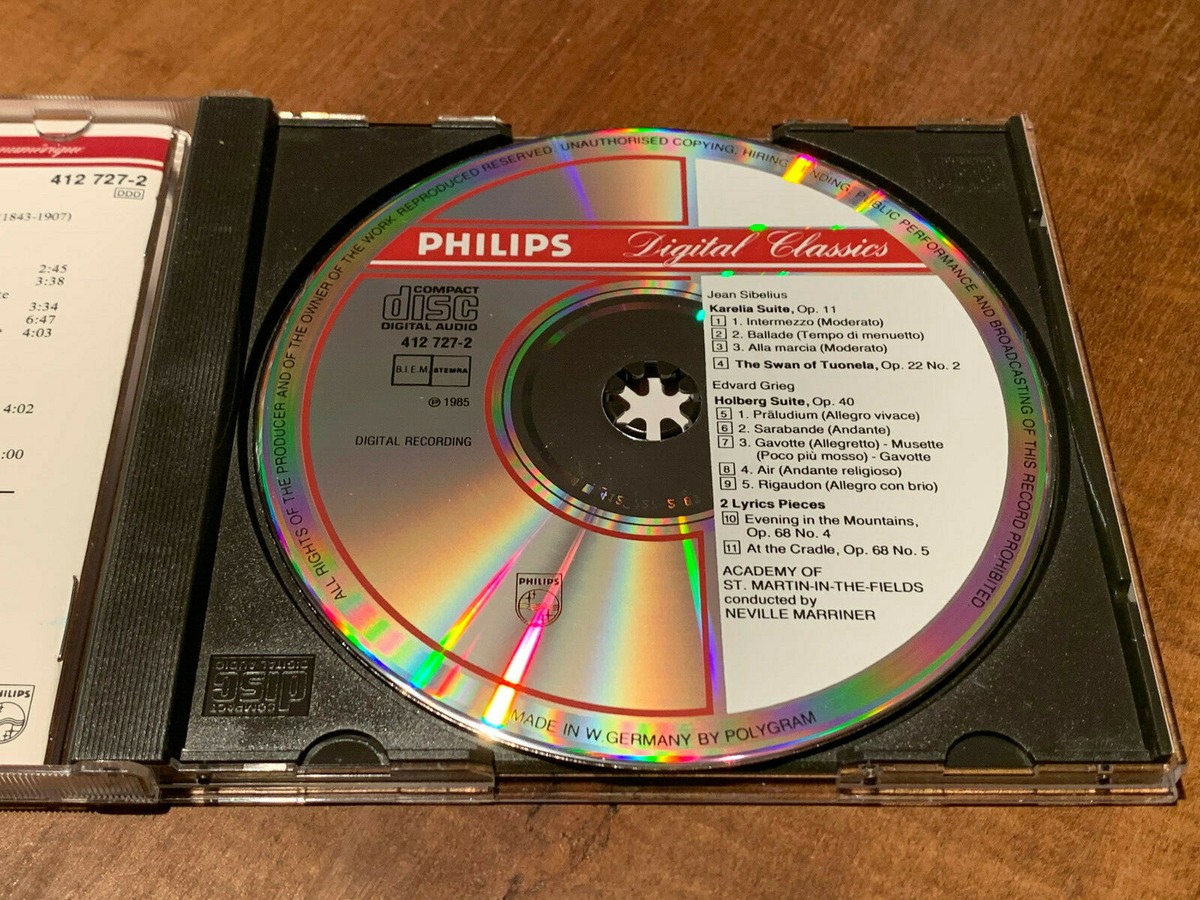 Grieg Sibelius Suites MARRINER PHILIPS CD 412727-2 MINT West