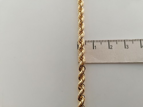 BRACCIALE ORO GIALLO 18 Karati 750% Uomo Donna Unisex Maglia Catena CORDA Laser - 第 5/9 張圖片