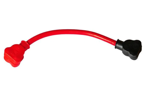 Cable conector puente batería coche 45cm con 2 cabezales terminales de plomo 12v 24v - Imagen 3 de 5