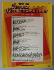 Top 50 Adult Contemporary Songs Voice/Piano/Guitar Sheet Music Book 128 Pages
