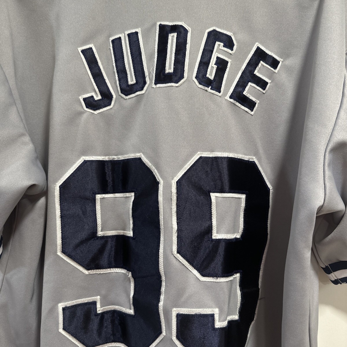 New York Yankees Aaron Judge 99 Authentic Majestic Jersey Gray Sz