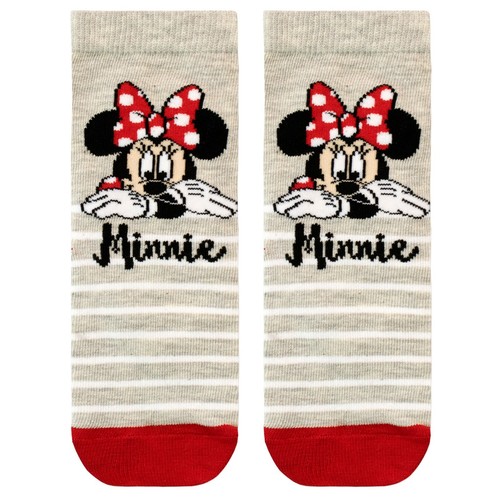 Kids Minnie Mouse Pack of 3 Socks | Kids Disney Minnie Mouse Socks 3 Pack - Picture 2 of 4