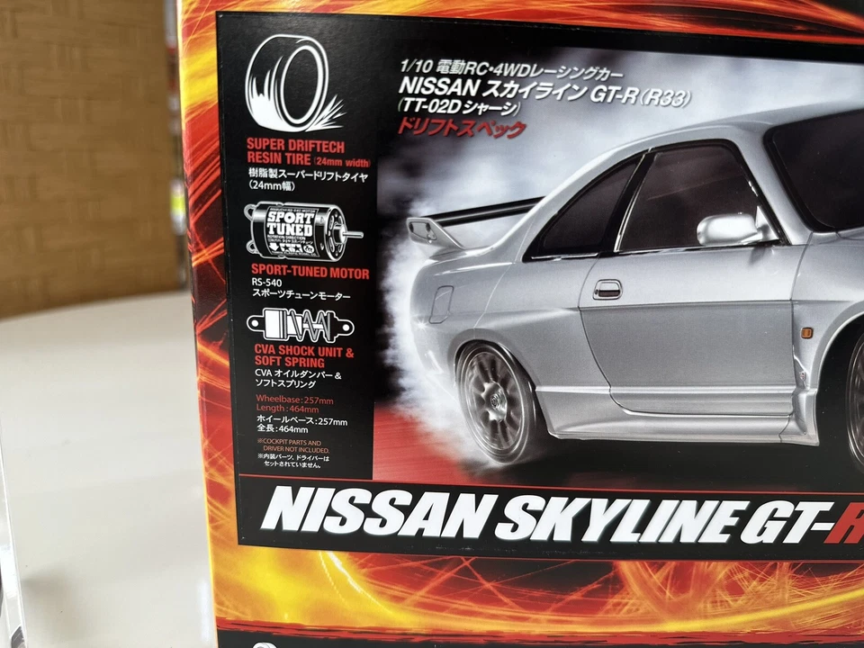 Tamiya 58604 1/10 RC NISSAN R33 GT-R Z-TT-02D DRIFT SPEC NUEVO JAPÓN - Imagen 4 de 4