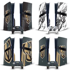 NHL VEGAS GOLDEN KNIGHTS VINYL SKIN FOR SONY PS5 PRO DISC EDITION BUNDLE