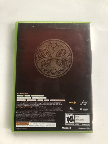 Fable 3 Limited Collectors Edition (Xbox 360) Case and game only No Manual - Picture 3 of 6