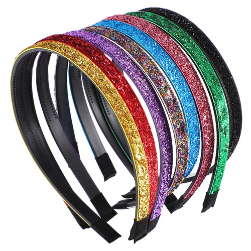 8PCS Kids Headbands Glitter Hairbands Hair Accessory for Teens Girls Women - Picture 12 of 12