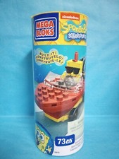 MEGA BLOKS SPONGEBOB RACER BOATMOBILE SQUAREPANTS FIGURE MISB 73pcs 2015 RARE 