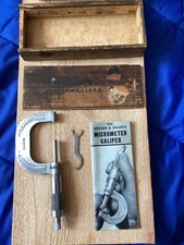 VTG Brown & Sharpe Mfg. Co. No. 48 Micrometer Caliper in Original Wood Box