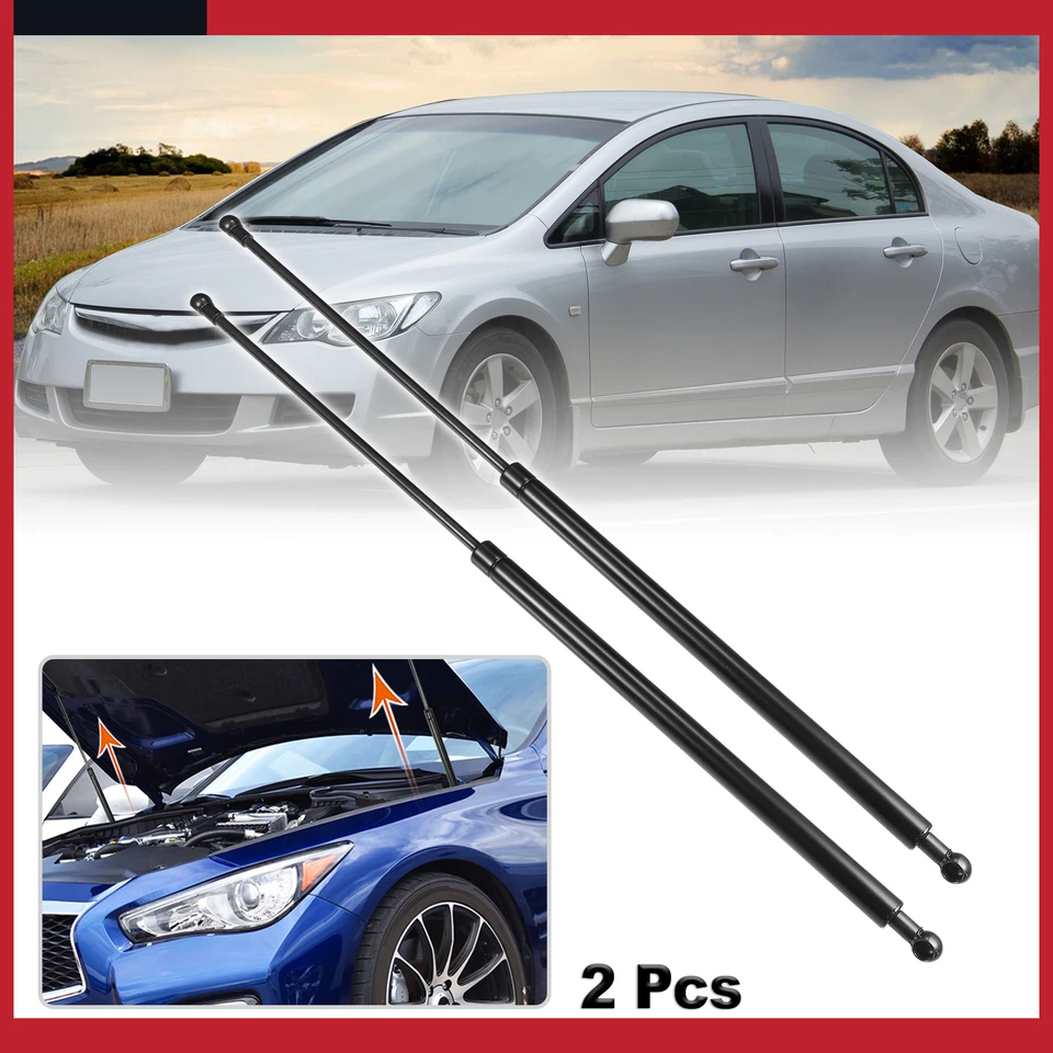 Pack de 2 Soportes Elevación Capó Delantero Honda CIVIC 8º Puntales Amortiguadores Muelle Gas Foto 2 de 4