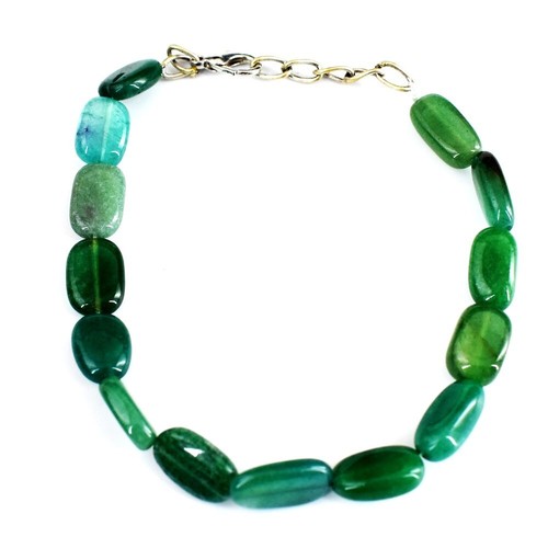 Wonderful 8 Inches Green Emerald 60.00 Cts Beaded Excellent Bracelet RK 29 E690 - Picture 3 of 3