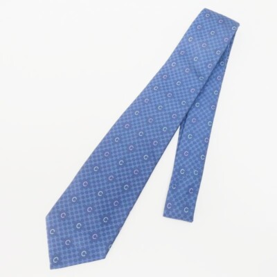 M03-k062 CELINE セリーヌ C マカダム トリオンフ シルク ネクタイ ブルー M03-k062 CELINE C macadam trionf silk tie blue | eBay