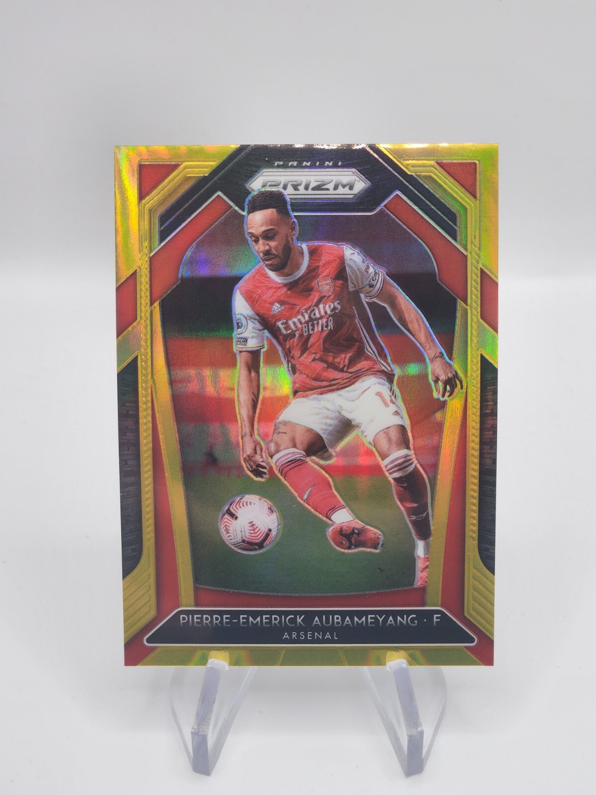 2020-21 Panini Prizm Premier League Pierre-Emerick Aubameyang Gold /10