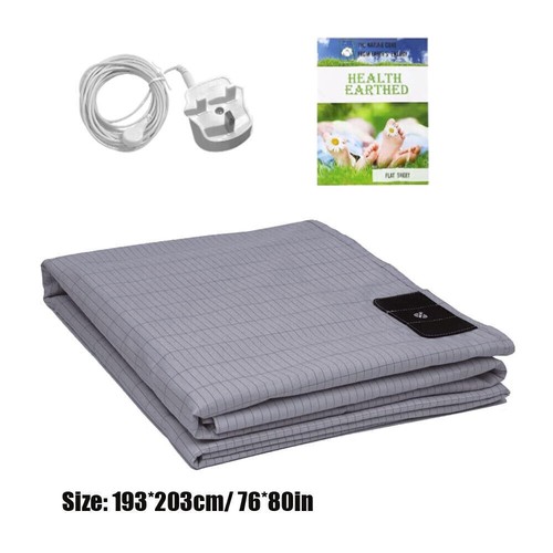 4 Sizes - Grounding Earthing Bed Sheet Mat Health Improves Sleeping Remedy Detox - Picture 15 of 15