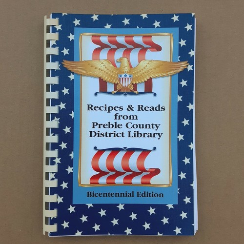 Preble County District Library Recipes & Reads Eaton Ohio 2008 Bicentennial