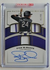 Ryan McMahon 2018 National Treasures RC Patch JSY Auto #41/49 Rookie SEALED RPA