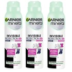3x 150ml Garnier Mineral Invisible Black White Anti Transpirant blumiger Duft