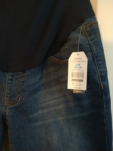 Umstands-Skinny-Jeans mit Komforteinsatz 5 Taschen ~ Time & Tru ~ Gr. L 12/14 neu mit Etikett - Bild 5 von 10