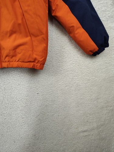 Uniqlo Boys Jacket 13 Orange Cotton Blend Long Sleeve Hooded Puffer Full Zip - Picture 5 of 18