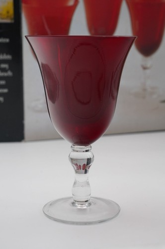 Home Essentials & Beyond Ruby Red 14 oz Goblets, Set of 7 Glass Wine Goblets - Bild 3 von 7