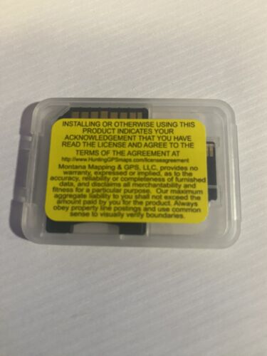 Garmin Plat Map For GPS microSD Card Montana Hunting Maps Free Shipping - Picture 2 of 3