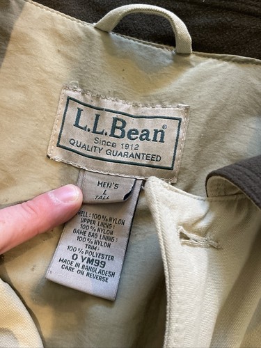 LL Bean Para Hombres Grande Al Aire Libre Pato Caza Campo Deportes Viaje Chaqueta Abrigo Granero - Imagen 5 de 8