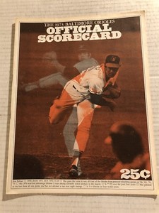 1973-BALTIMORE-ORIOLES-vs-DETROIT-TIGERS-Brooks-JIM-PALMER-Program-TICKET
