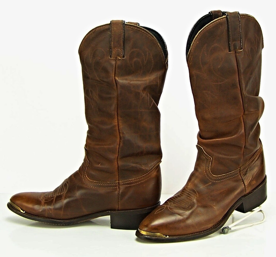 DURANGO Men's Men's Men's 8.5, Women's 9.5 Brown Crush Slouch Western Leather Boots gold Tip 8892c2 DURANGO Men's Men's Men's 8.5, Women's 9.5 Brown Crush Slouch Western Leather Boots gold Tip 8892c2