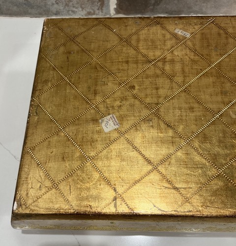 Portagioie vintage fiorentino legno oro specchiato vanità con arte Valois - Italia - Foto 17 di 21