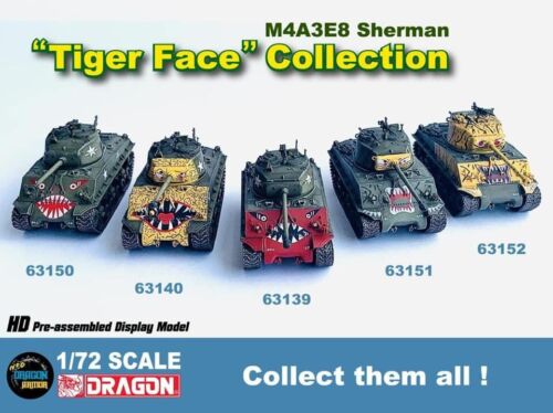 Dragon Armor 1:72 M4A3E8 Sherman "Tiger Face" Collection Bundle Set di 5 carr... - Foto 12 di 21