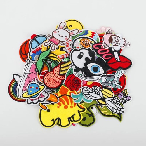 32/60x Iron On Patches Cartoon No Sewing Embroidered Patches Clothes Jeans DIY - Picture 4 of 14