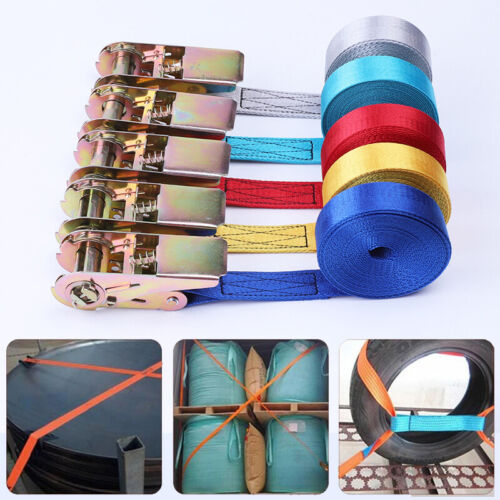Tie Down Straps Luggage Cargo Ratchet Strap Rope Bag Belt Lash Metal Cam Buckle - Picture 2 of 21