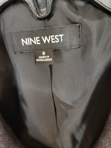 Nine West Woman’s Black Denim Like Jacket/Blazer With Red Stiching Size 6 NWT - Picture 5 of 6