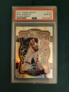 2017-18 Panini Select Bam Adebayo RC Premier Level Silver Prizm Rookie PSA 10 💎